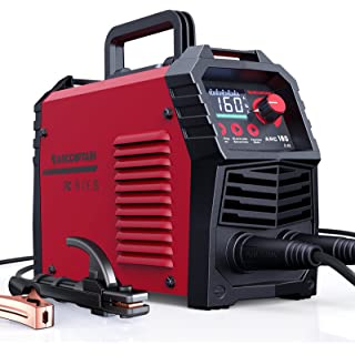 ARCCAPTAIN 110V/220V Stick Welder, [Large LED Display] 160Amp ARC Welding Machine with Synergic Control, IGBT Inverter Portab